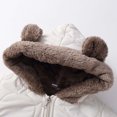 thumbnail image 5 of asjyhkr Fleece Hooded Rompers for Boys Girls Comfy Puffer Thick Warm Coat Fall Winter Soft Casual Jumpsuit for Kids(12-18 Months,White), 5 of 8