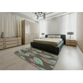 thumbnail image 5 of Ahgly Company Machine Washable Indoor Rectangle Transitional Dark Sea Green Area Rugs, 3' x 5', 5 of 7