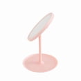 thumbnail image 3 of Large Desktop LED Vanity Mirror with Smart 3-Color Dimmable Lighting, One-Touch Operation & Rechargeable Design – Bright, Clear Makeup Mirror for Beauty Enthusiasts, Ideal Gift (Pink), 3 of 5