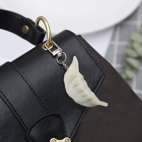 WIFKLSIIPG Dumpling Model Keychain Cute Food Pendant Creative Dumplings Photography Props Realistic Dumpling Keychain