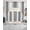 Dark gray, variant on Sage Green Grey Swag Curtains for Living Room/Bedroom Windows, Gray Farmhouse Modern Rustic Kitchen Curtains and Valances Set 36 Inch Length, Light Filtering Swags Valance Curtain Panels