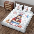 thumbnail image 3 of Happy 4th of July Patriotic Maine Coon Marching Band Uniform Balloons Fireworks Quilt Bedding Set Cat Lover Kitten Owner Gifts 1 Blanket Bed Cover 2 Pillowcases - 13009, 3 of 5