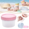 thumbnail image 7 of 1 Pc Reusable Small Plastic Containers with Screw Lids, Small Food Storage Freezer Containers, Stackable Food Storage Jars, Sauce Condiment Jars Lunch Box Accessories, 2.16 x 2.16 x 2.12 Inch, 7 of 7