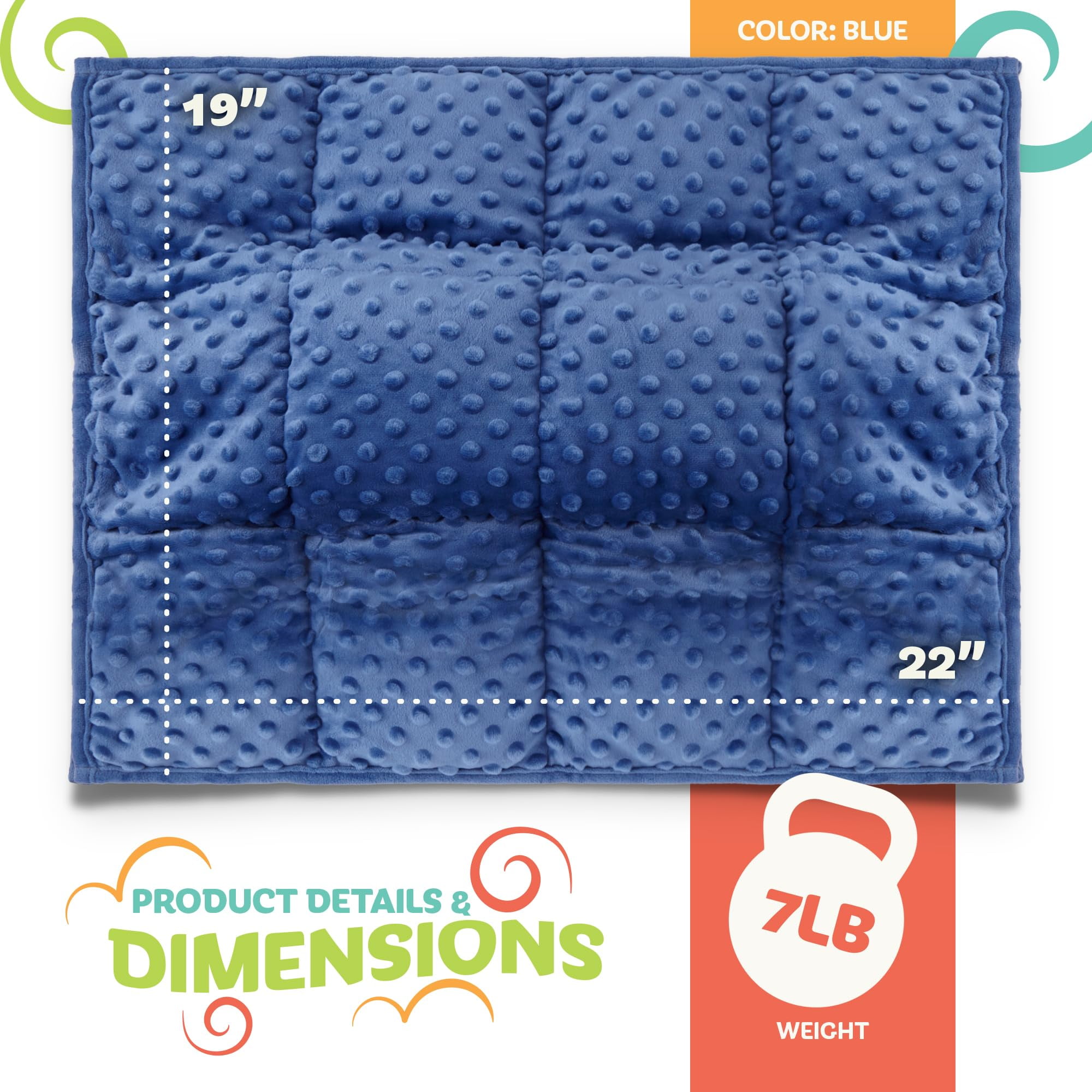 Modern Innovations Weighted Lap Blanket Blue 7Lb