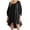 Black, variant on Lilgiuy Trendy Women's Casual Over Sized Sweatshirt Long Sleeve Dress Round-Neck Ladies Patchwork Mini Dresses for Photo-shoot