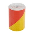 thumbnail image 1 of Cinta de pinstripe adhesiva de liberación de aire universal de 32.81ft x 3.94" para automóviles en rojo y amarillo, 1 of 6