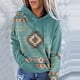 thumbnail image 1 of Puntoco Mujeres Casual Folk-Custom Printed Pullover Manga larga con capucha Blusa de bolsillo Sudaderas con capucha tops Sudaderas Puntoco Puntoco-815, 1 of 7