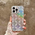 thumbnail image 6 of for iPhone 13 Pro Max Case 6.7",Shiny Soft Shockproof Cute Clear Love-Heart Phone Protective Cover for Women,Glitter Plating Pattern Design TPU Bumper Slim Fit Phone Case for Girls, 6 of 17