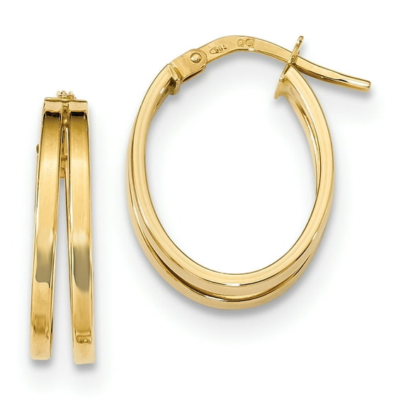 Primal Gold 14 Karat Yellow Gold Double Hoop Earrings