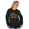thumbnail image 3 of Breast Cancer Ribbon Christian Faith Women Plus Size Crewneck Sweatshirt Brisco Brands 3X, 3 of 5