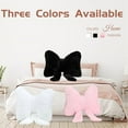 thumbnail image 3 of Topboutique Furry Throw Pillows Soft Bow Plush Pillow Cute Bowknot Stuffed Pillow Decorative Bow Plush Cushion for Bed Couch Living Room Decor,Black,14.9*12.6 in/32*38 cm, 3 of 6