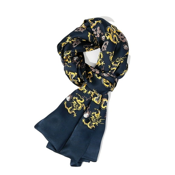 Men's 100 Silk Scarf Double Layers Fashion Scarves Neckerchief Formal Casual