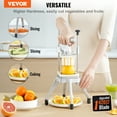 thumbnail image 3 of VEVOR Commercial Vegetable Fruit Chopper, Stainless Steel French Fry Cutter with 4 Blades 1/4" 3/8" 1/2", 6-wedge Slicer, Chopper Dicer with Tray, Heavy Duty Cutter, 3 of 9