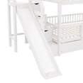 thumbnail image 6 of Harper & Bright Designs Twin Over Twin Bunk Bed with Slide and Storage Staircase, Twin Size Solid Pine Wood Bunk Bed Frame with Drawers and Guardrail, White, 6 of 12