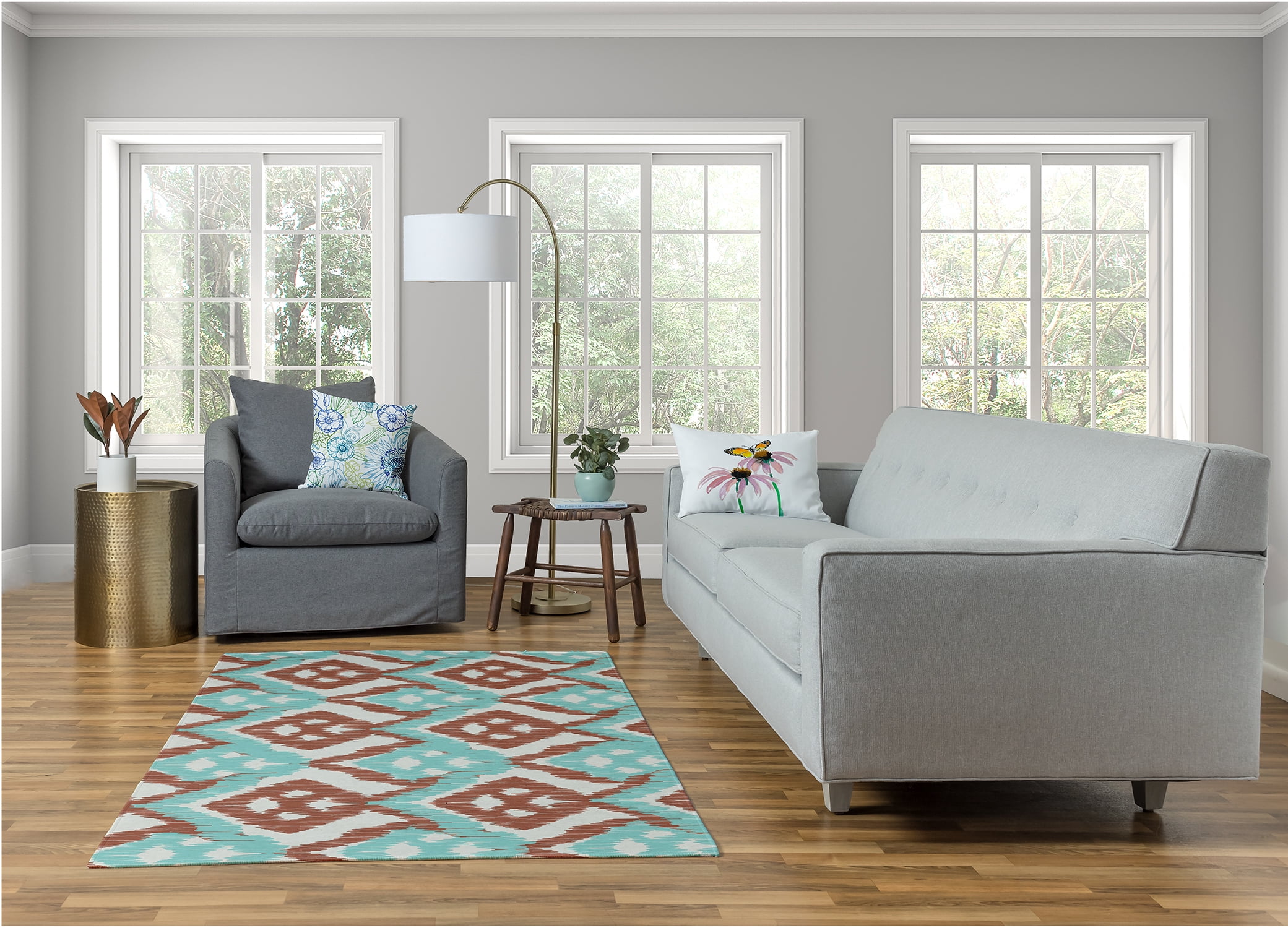 Simply Daisy Happy Hippy Ikat Area Rug, 4' x 6'