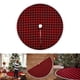 thumbnail image 5 of Falda para árbol de Navidad de 120 cm con estampado de cuadros rojos de búfalo, funda para árbol de Navidad y Año Nuevo. con borlas, 5 of 7