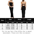 thumbnail image 2 of Vestido Vestido palabra de honor sin espalda con aberturas de satén Ygjytge para Mujer Negro T M, 2 of 8