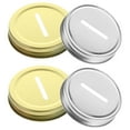 thumbnail image 3 of Shisuyan 4Pcs Jar Lids Coin Slot Lids Metal Jar Caps for Jars Piggy Banks, 3 of 7