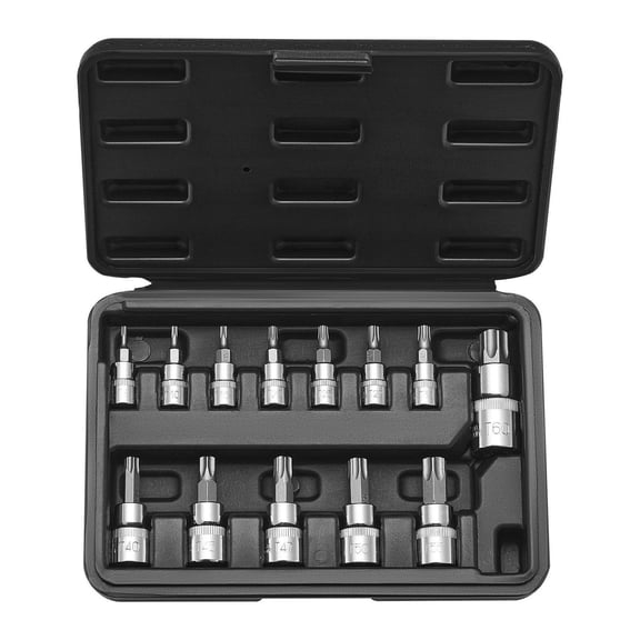 Torx Bit Socket Set 13-Piece T8-T60, S2 Alloy & CR-V Steel