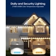 thumbnail image 6 of ASAHOM 100FT AI Permanent Outdoor Lights with 72  RGBCW LEDs and Dual Output, 30,000 Lighting Effects, IP67 Waterproof for Outdoor Decor and Daily Lighting, White, 6 of 9