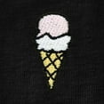 thumbnail image 2 of Dalix Ice Cream Embroidered Cropped Flowy Soft Cotton Short Sleeve T Shirt Womens in Black L Large, 2 of 5