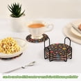 thumbnail image 5 of Yayeee 6 PCS Drink Coasters with Holder Set Woven Absorbent Round Tabletop Hot Pad, Moon Pattern, 5 of 7