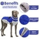 thumbnail image 2 of Abrigo para perros AOFITEE, impermeable, reflectante, de invierno, azul para perros, 2 of 4