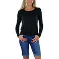 thumbnail image 5 of ToBeInStyle Women's L.S. Knit With Sheering Back Neck Detail - Black - 1X, 5 of 7