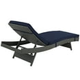 thumbnail image 3 of Modway Sojourn Aluminum Rattan Fabric Patio Chaise in Canvas/Navy, 3 of 5