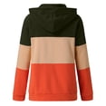 thumbnail image 4 of Brglopf Womens Long Sleeve Sweatshirts Zip Up Hoodie Jacket Lightweight Drawstring Color Block Sweatshirt Fall Clothes with Pockets, 4 of 8