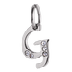 thumbnail image 1 of Charm para Pulsera LuckyLy, Dije Inicial Letra A, Acero Inoxidable y Zirconia Cúbica, Modelo Lizzy plateado Letra G, 1 of 7
