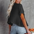 thumbnail image 3 of Top con cuello en V para mujer,Top de manga corta para mujer Top de manga corta para mujer Camisa de manga corta para mujer optimizada para la excelencia, 3 of 6