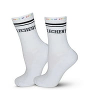 LECHERY Unisex Pride Half-crew Socks (1 Pair) - One Size, White/Black