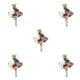 thumbnail image 1 of Bearachild 5 unids/set traje de ramillete de muñeca reutilizable para cualquier evento especial baile Boutonniere inodoro Artificial púrpura Type2 NO2, 1 of 6
