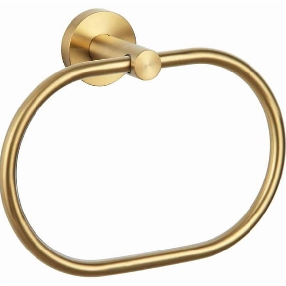 Brushed Gold Bath Towel Ring, 304 Stainless Steel Rotating Towel Rack, Modern Bathroom Accessories 200*135*50mm