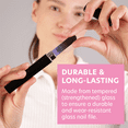 thumbnail image 5 of Premium Czech Glass Nail File with Hard Case, Bona Fide Beauty Professional Manicure Tool for Gentle Precision Filing – Black/Cobalt, 5 of 6