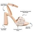 thumbnail image 4 of Journee Collection Womens Dua Tru Comfort Foam Pearl Accents Block Heel Sandals, 4 of 6