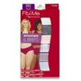 thumbnail image 5 of Fit for Me by Fruit of the Loom Women's Plus Size Microfiber Brief Underwear, 6-Pack, 5 of 7