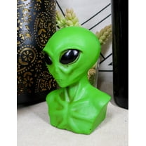 Ebros Alien Green Extraterrestrial ET Roswell Alien Head Bust Skull Figurine