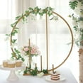 thumbnail image 4 of Efavormart 24" Gold Metal Round Floral Hoop Wedding Table Centerpiece With Pillars, Self Standing Balloon Arch Frame, 4 of 11
