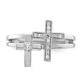 thumbnail image 5 of Sterling Silver Rhodium Plated Diamond  Crosses Ring QR4677, 5 of 5