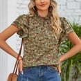 thumbnail image 2 of Blusa suelta con cuello en V y manga corta con estilo para mujer OAVQHLG3B Store lin121212, 2 of 5