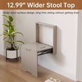 thumbnail image 5 of QEZEOM Wall Mounted Shoe Changing Stool, Folding Seat for Entryway, Folding Shower Seat Stool, Light Grey, 5 of 7