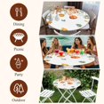 thumbnail image 7 of Fall Orange Green Pumpkins Round Tablecloth, Fitted Table Cover with Elastic for 36"-44" Round Tables, Thanksgiving Maple Leaf Table Cloth Outdoor Indoor Dinning Party Waterproof Tablecloths, 7 of 7