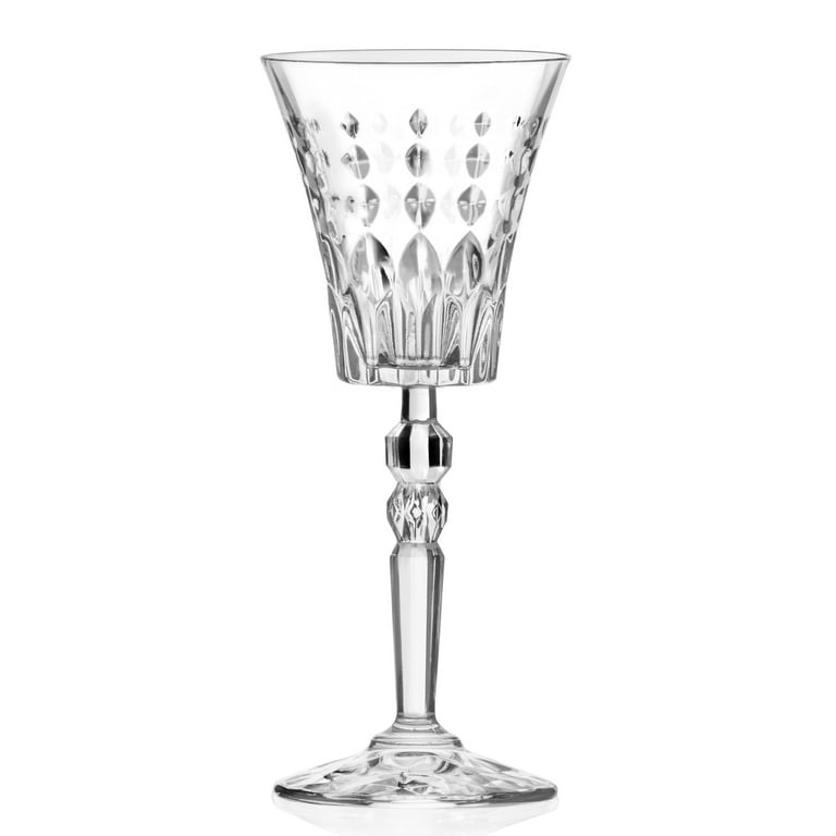 Majestic Gifts Inc. Crystal Water/ Wine Goblet Set/6 with Frosted Design-Made in Europe - Set of 6