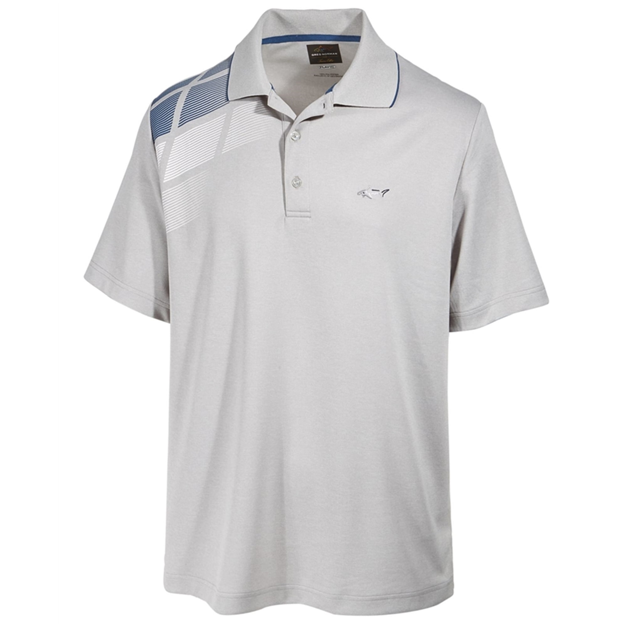 Greg Norman Mens Fade-Stripe Rugby Polo Shirt 