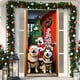 thumbnail image 1 of Decoraciones navideñas, adornos navideños, regalos navideños. Funda para puerta navideña hecha de tela de seda de hielo decorada con ambiente navideño. Funda para puerta de fibra de poliéster., 1 of 6