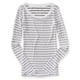 thumbnail image 1 of Camiseta gráfica a rayas Aeropostale para mujer, gris, grande Aeropostale Camiseta gráfica, 1 of 2