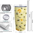 thumbnail image 2 of Bee Gifts- Bee Tumbler With Lid and Straw,Queen Bee Coffee Mug Cup Skinny Tumbler Water Bottles,Honey Bee themed Gifts for Women Daisy Flowers,Bee Decor, 2 of 6