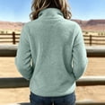 thumbnail image 5 of UDAUDU Sherpa Jacket Women Fuzzy Fleece Zip Up High Neck Long Sleeve Warm Teddy Jackets Cozy Fluffy Sweater Coats Fall Winter Outerwear 5XL, 5 of 6